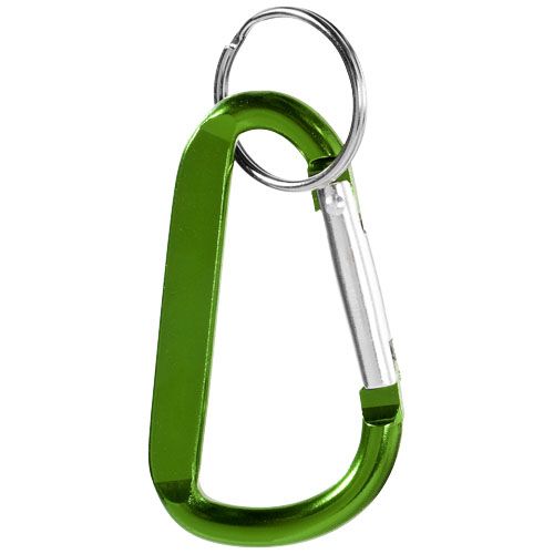 green Llavero con mosquetón de aluminio reciclado RCS