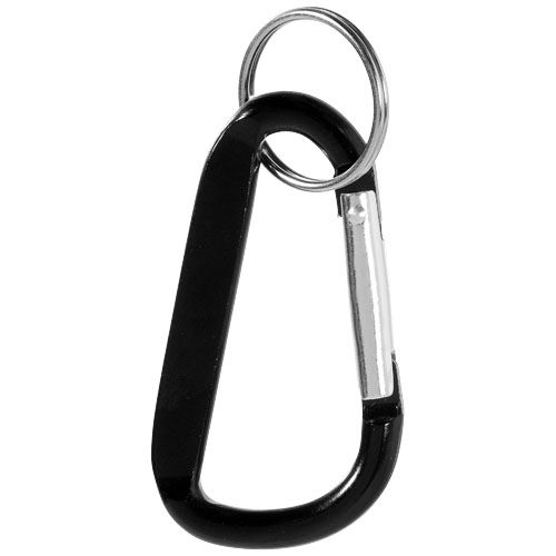 black Llavero con mosquetón de aluminio reciclado RCS