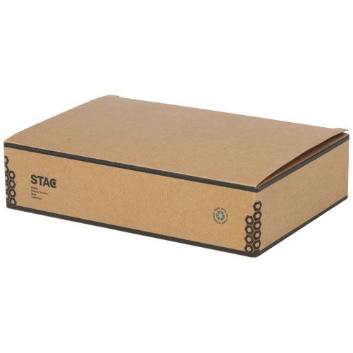 natural Set de herramientas de plástico reciclado con certificación RCS de 24 piezas con funda de corcho