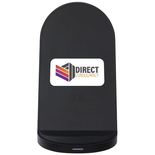 Base de carga inalámbrica con doble bobina de 15W en plástico reciclado con certificación RCS 