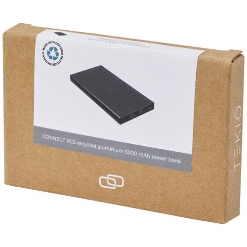 Batería externa de 5000 mAh en aluminio reciclado 