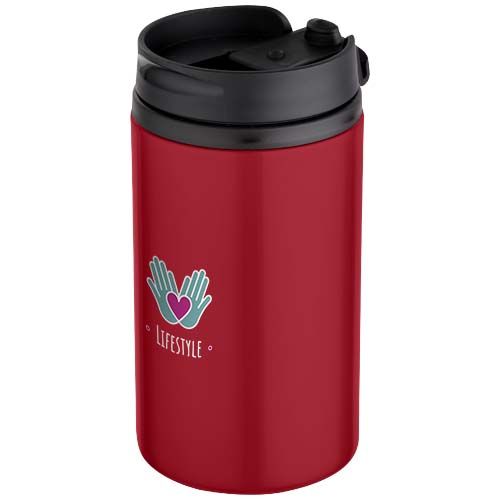 red Vaso con aislamiento de acero inoxidable reciclado de 250 ml con certificación RCS