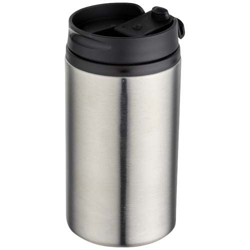 plateado mate Vaso con aislamiento de acero inoxidable reciclado de 250 ml con certificación RCS
