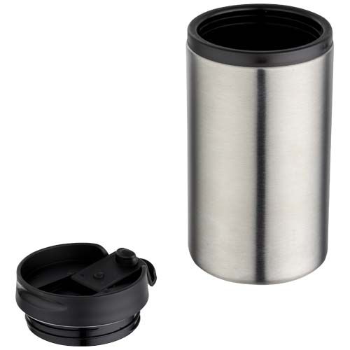 plateado mate Vaso con aislamiento de acero inoxidable reciclado de 250 ml con certificación RCS