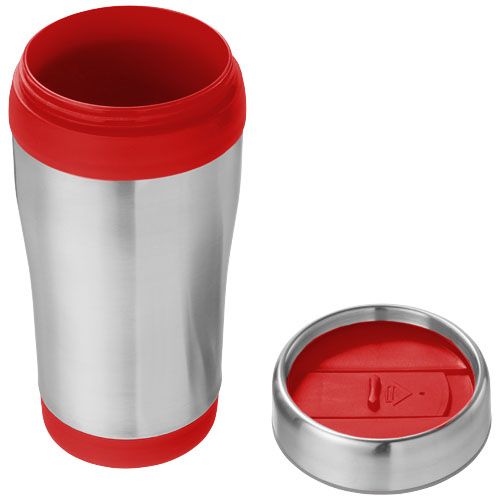 red Vaso con aislamiento de acero inoxidable reciclado de 410 ml con certificación RCS