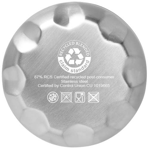plateado Bidón con aislamiento de acero inoxidable reciclado de 500 ml con certificación RCS