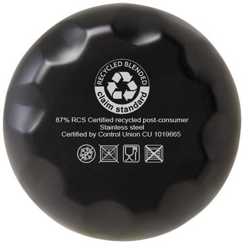 black Bidón con aislamiento de acero inoxidable reciclado de 500 ml con certificación RCS