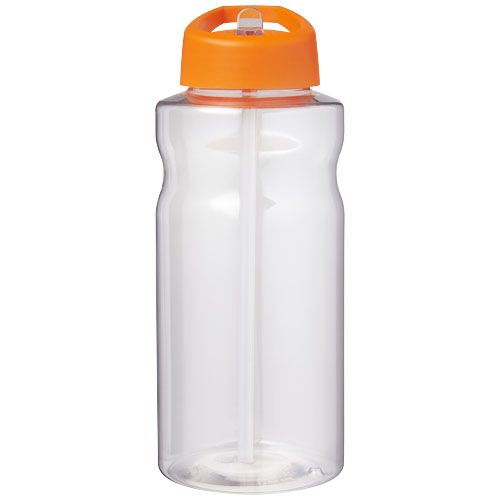 orange Bidón deportivo con tapa con boquilla de 1 litro