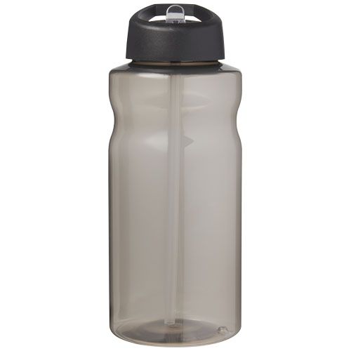 carbón/negro Bidón deportivo con tapa con boquilla de 1 litro
