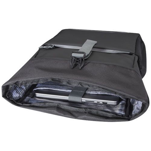 Bolsa enrollable para bicicleta resistente al agua de material reciclado GRS de 15