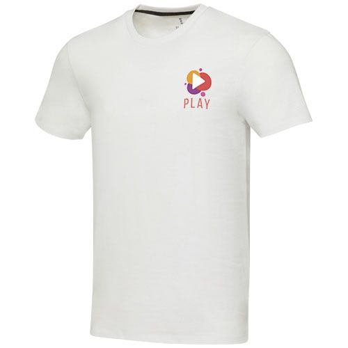 white Camiseta unisex de manga corta con material reciclado Aware™ de 160 g/m² Avalite