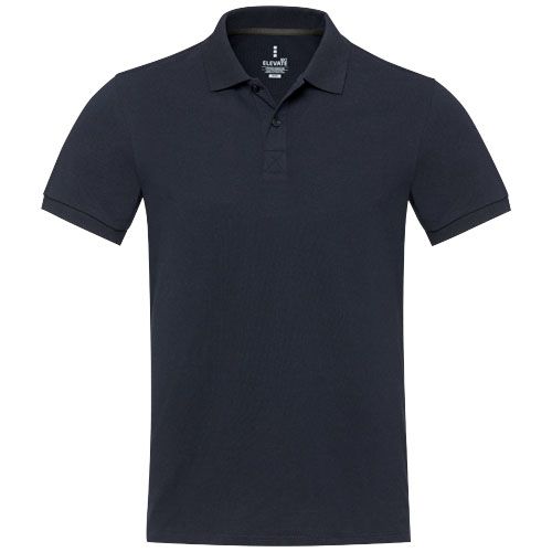 azul marino Polo de manga corta unisex con material reciclado Aware™