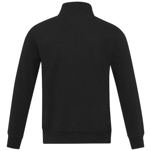 black Sudadera unisex con cremallera completa de material reciclado Aware™