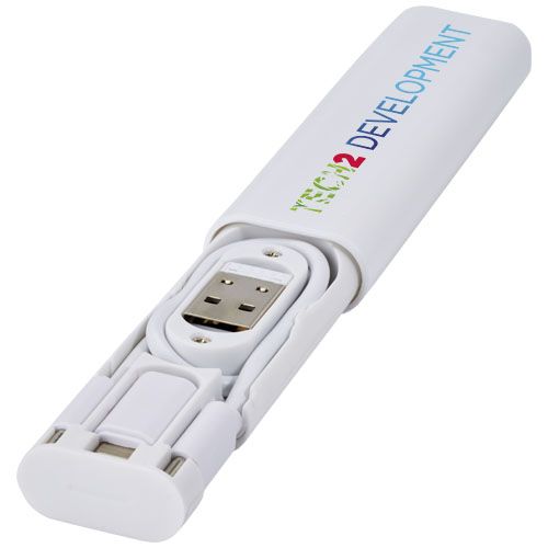 white Cable de carga modular de plástico reciclado