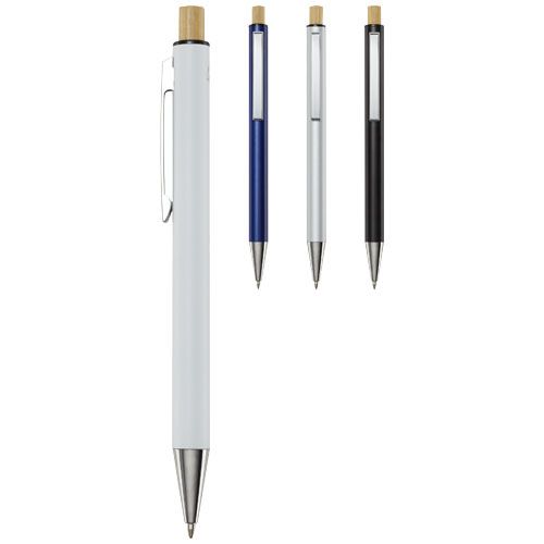 Stylo bille en aluminium recyclé Cyrus (encre bleue) - 4
