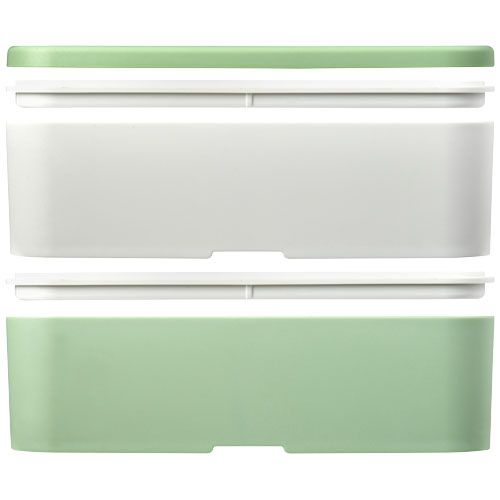 marfil/verde agua/guijarro Fiambrera de doble capa