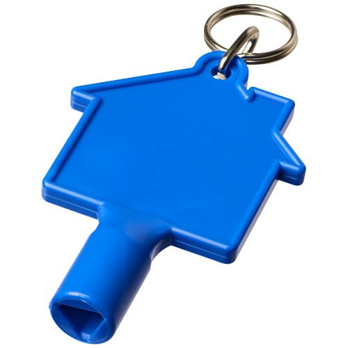 Llavero de material reciclado con forma de casa 