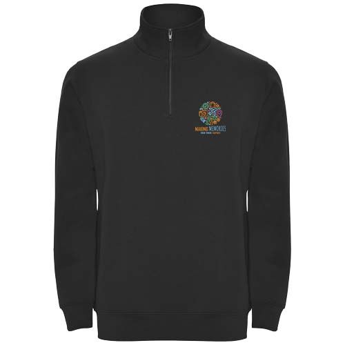 black Sudadera con media cremallera