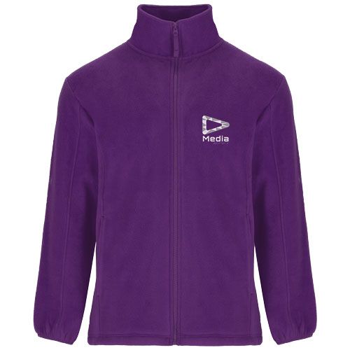 purple Chaqueta de forro polar con cremallera completa para hombre