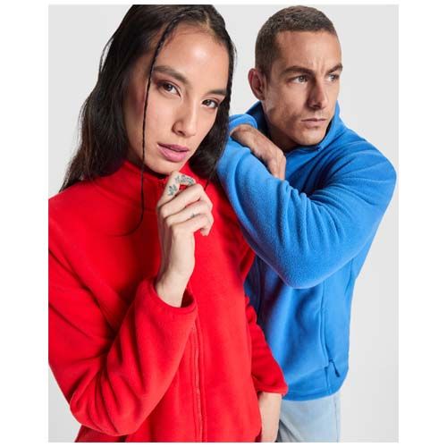 red Chaqueta de forro polar con cremallera completa para hombre