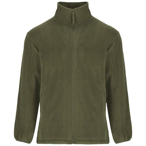 verde abeto Chaqueta de forro polar con cremallera completa para hombre