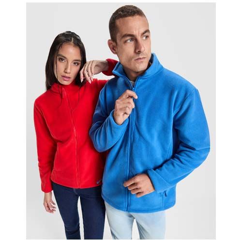 azulón Chaqueta de forro polar con cremallera completa para hombre