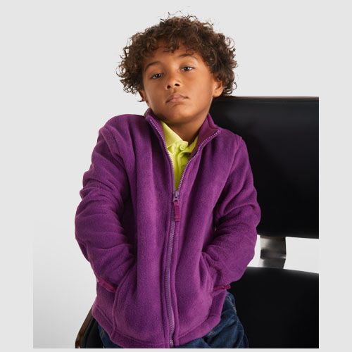 Chaqueta de forro polar con cremallera completa infantil 