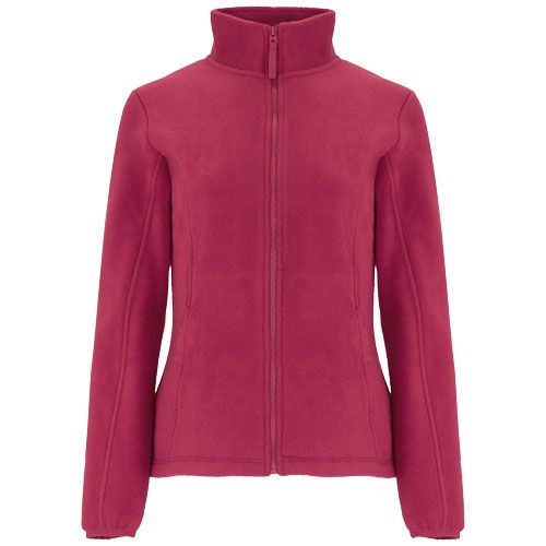 rosa vivo Chaqueta de forro polar con cremallera completa para mujer