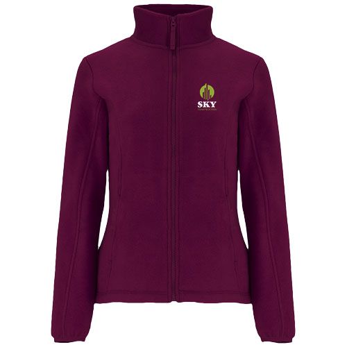 Chaqueta de forro polar con cremallera completa para mujer 