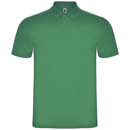 kelly green Polo unisex de manga corta