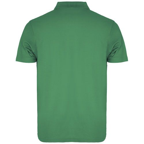 kelly green Polo unisex de manga corta