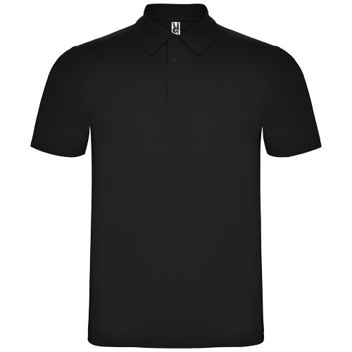 black Polo unisex de manga corta
