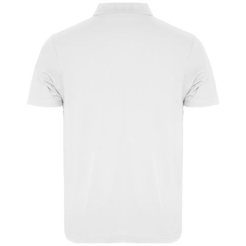 white Polo unisex de manga corta