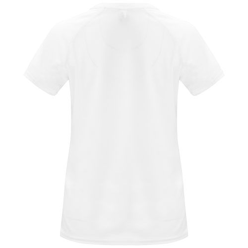 white Camiseta deportiva de manga corta para mujer