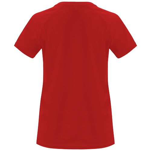 red Camiseta deportiva de manga corta para mujer