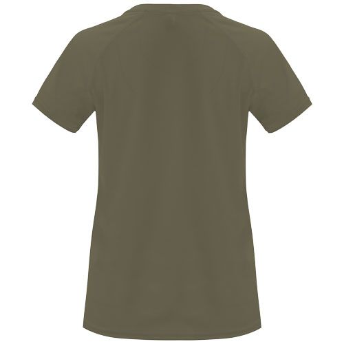 verde militar Camiseta deportiva de manga corta para mujer
