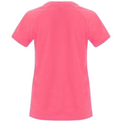 rosa pálido fluo Camiseta deportiva de manga corta para mujer