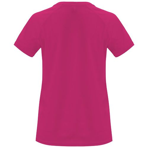 rosa vivo Camiseta deportiva de manga corta para mujer