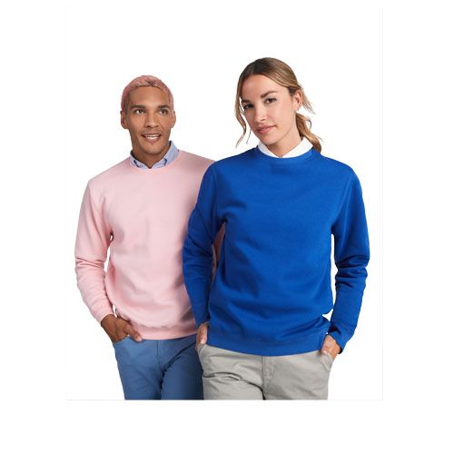 white Sudadera de cuello redondo unisex algodón orgánico de 300 g/m² Batian