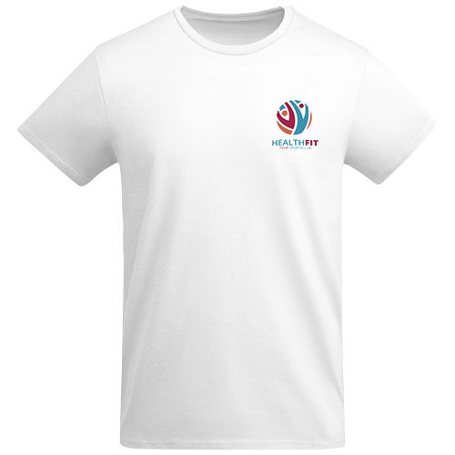 white Camiseta de manga corta para hombre algodón orgánico