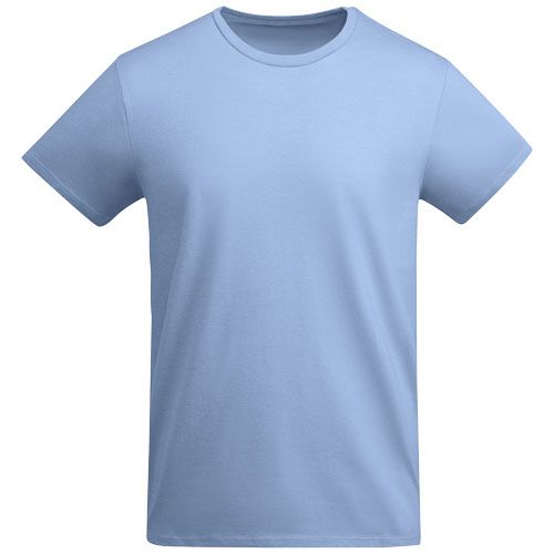 azul celeste Camiseta de manga corta para hombre algodón orgánico