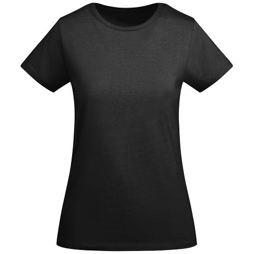 black Camiseta de manga corta para mujer algodón orgánico