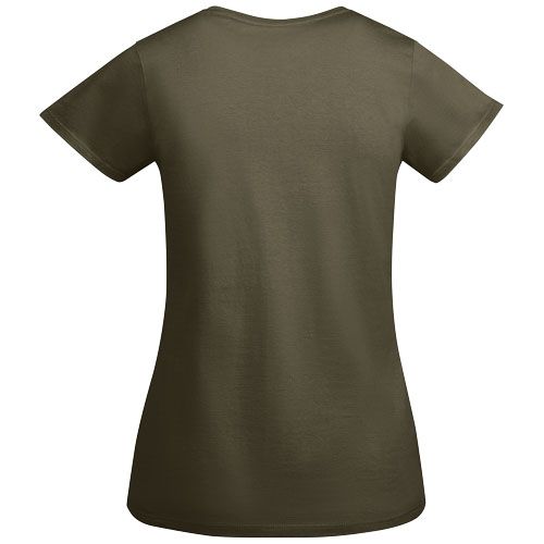 verde militar Camiseta de manga corta para mujer algodón orgánico