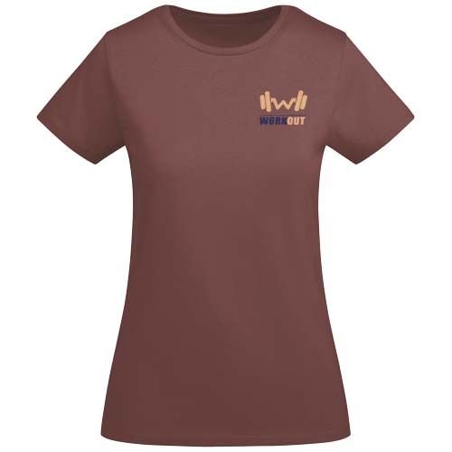 rojo claro Camiseta de manga corta para mujer algodón orgánico de 175 g/m²