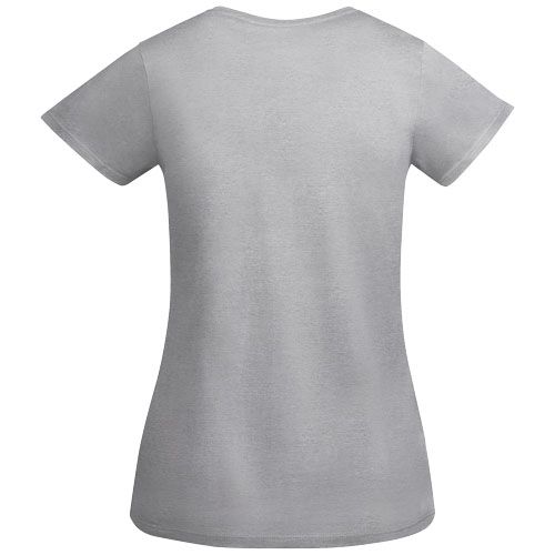 gris chiné Camiseta de manga corta para mujer algodón orgánico