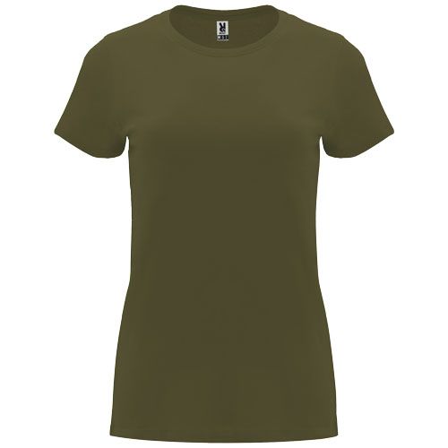 verde militar Camiseta de manga corta para mujer