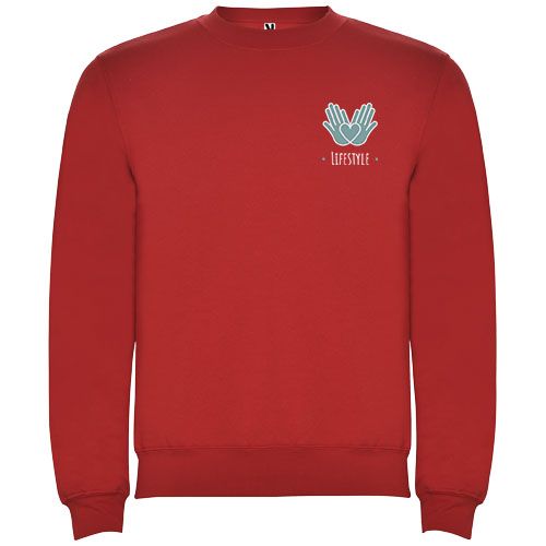 red Sudadera de cuello redondo unisex
