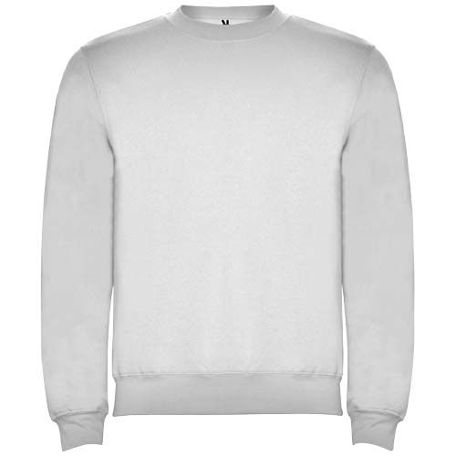 blanco mezclado Sudadera de cuello redondo unisex