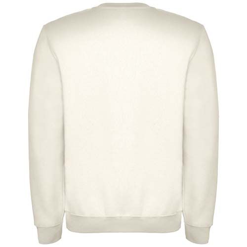 blanco vintage Sudadera de cuello redondo unisex