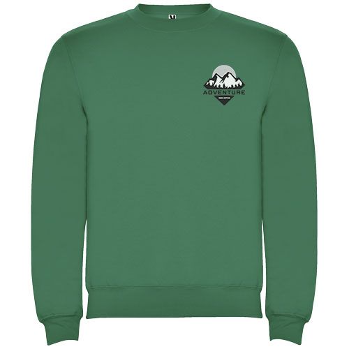 kelly green Sudadera de cuello redondo unisex